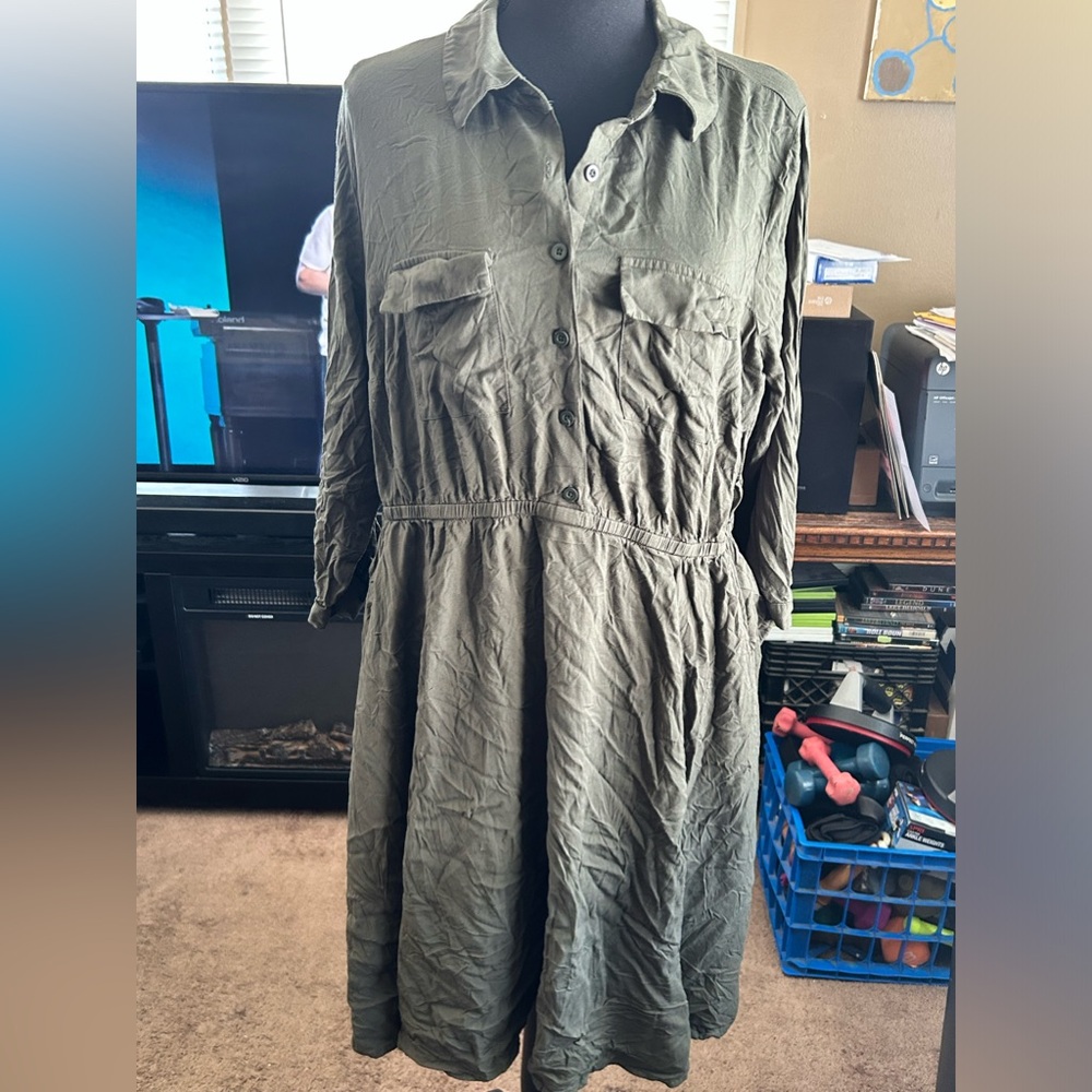 Torrid Olive Dress Size 2